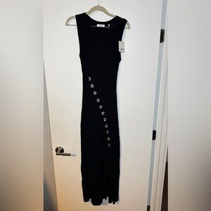 Black Knit Sandro Maxi Dress